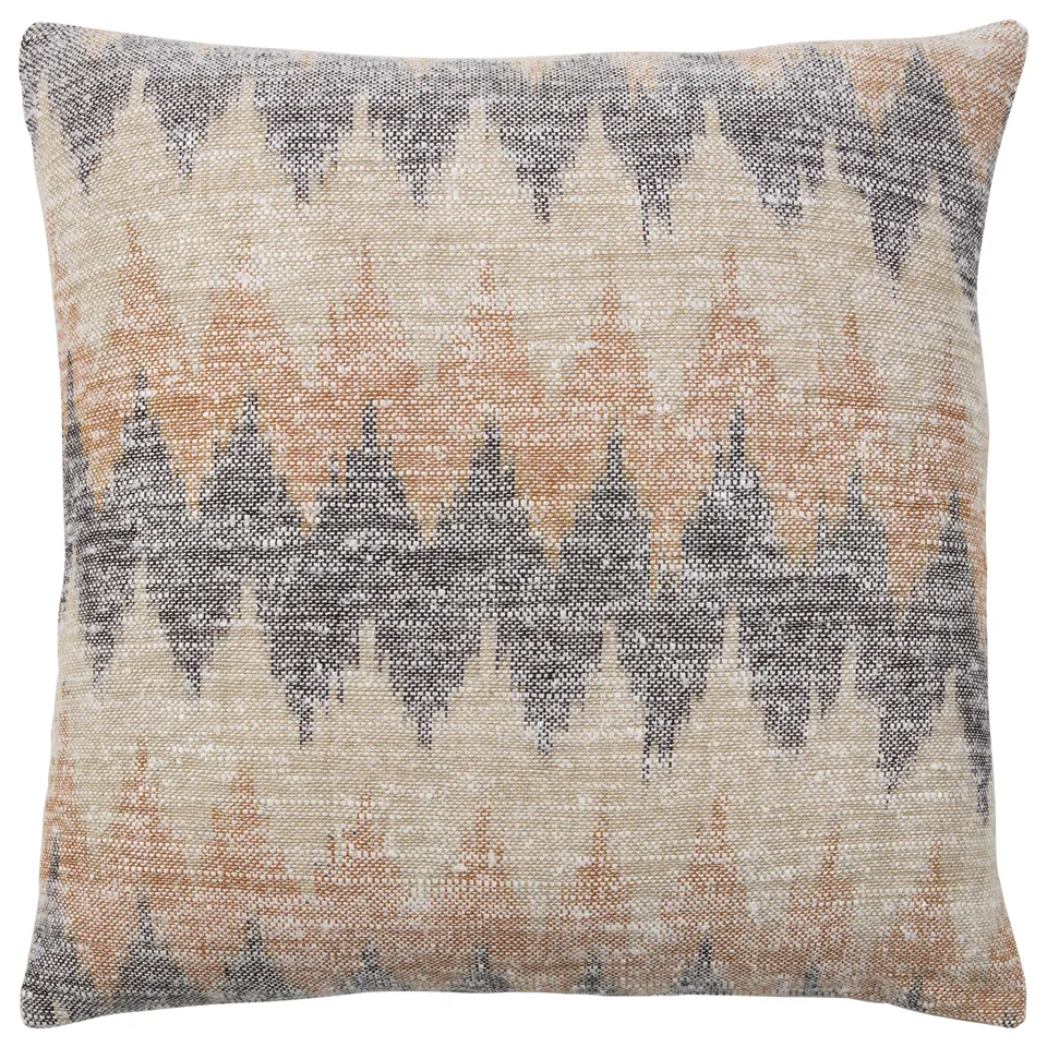 Isoke NAJ02 Handmade Solid White And Blue Lumbar Poly Filled Pillow (16"x24")