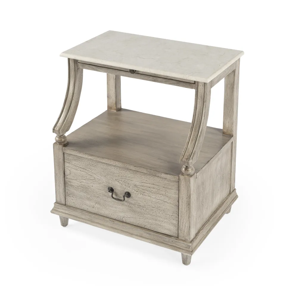 Mabel Rustic Gray Nightstand