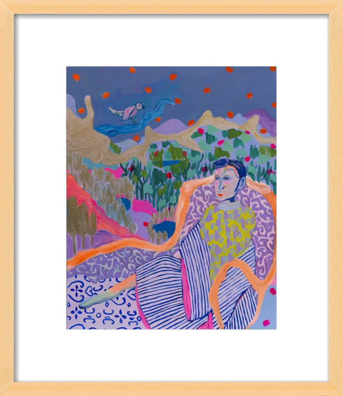 "The Nightingale" illustration by Davina Shefet for Artfully Walls