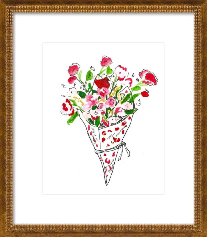 Bodega Flowers in Pink and Red by Larsen McDowell for Artfully Walls