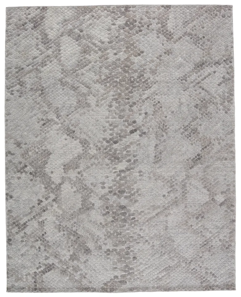 Conlan Handmade Dot Gray/ Taupe Area Rug (5'X8')