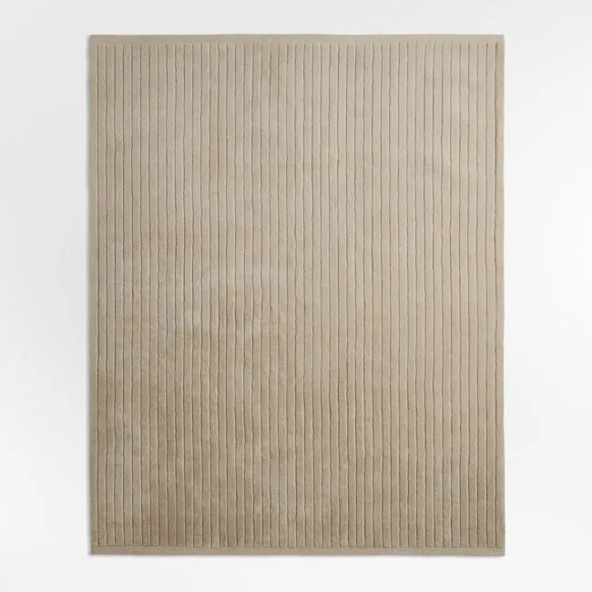 Aija Striped Pampas Ivory Kids Performance Area Rug 5'x8'