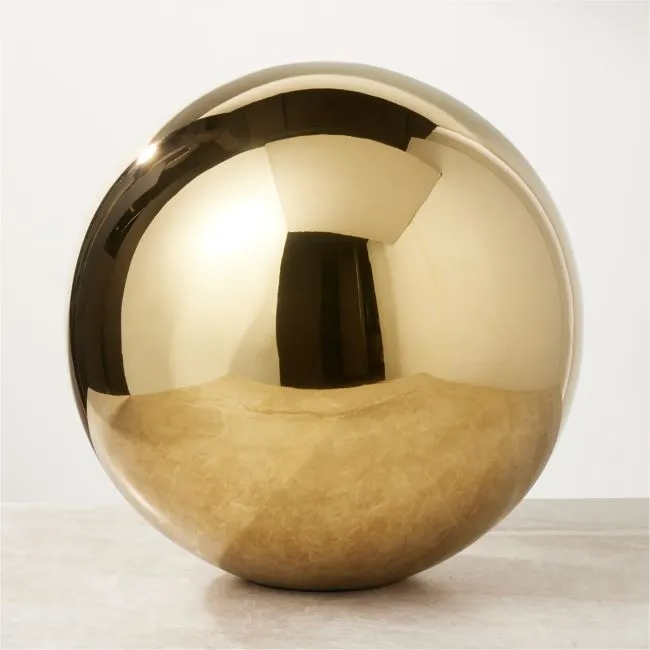 Nix Champagne Gold Decorative Orb 16"