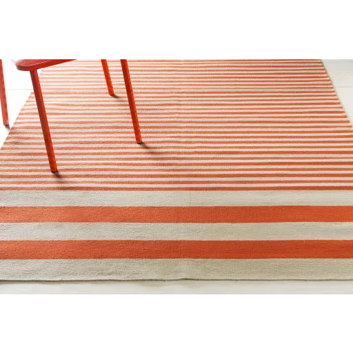 Oxford Orange Indoor 2'6" x 8' Handmade Rug