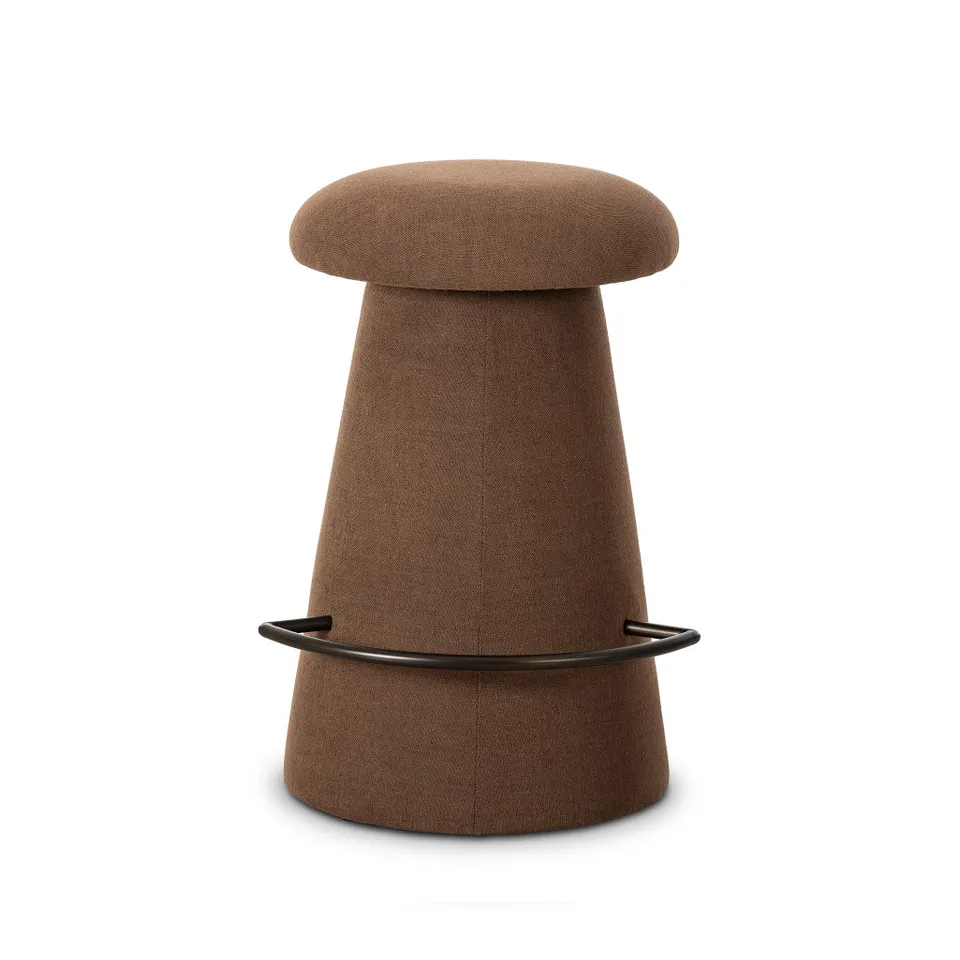 Cannes Swivel Counter Stool - Crypton Nomad Mushroom
