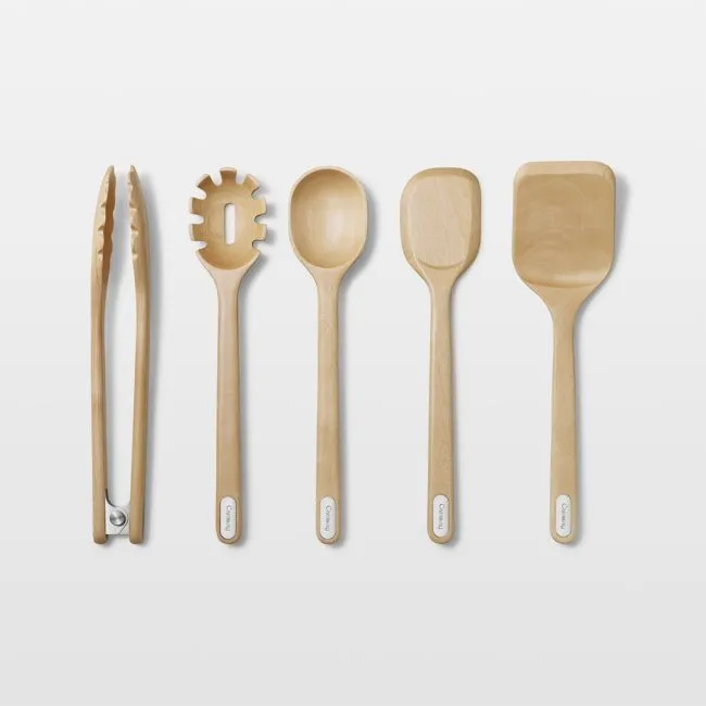 Caraway ® Birch Wood Utensils, Set of 5