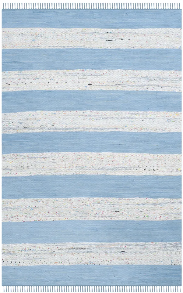 Arlo Home Hand Woven Area Rug, MTK720C, Ivory/Turquoise,  5' X 7'