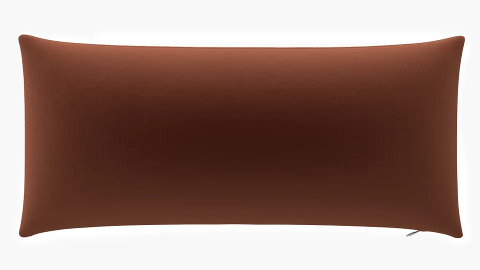 Throw Pillow Cover 14" x 30", Rust Performance Velvet, 14" x 30"