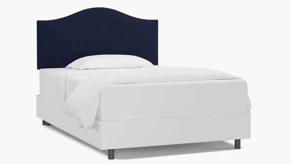 Camelback Headboard, Navy Classic Velvet, Full