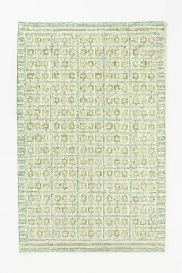 Handwoven Wool Scandi Grid Rug