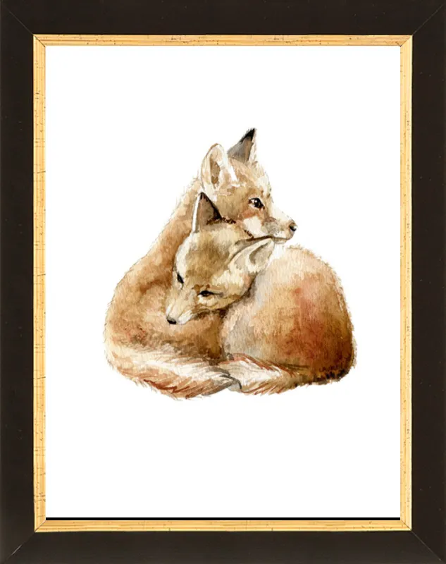 Cuddling Foxes by Lauren Rogoff for Artfully Walls