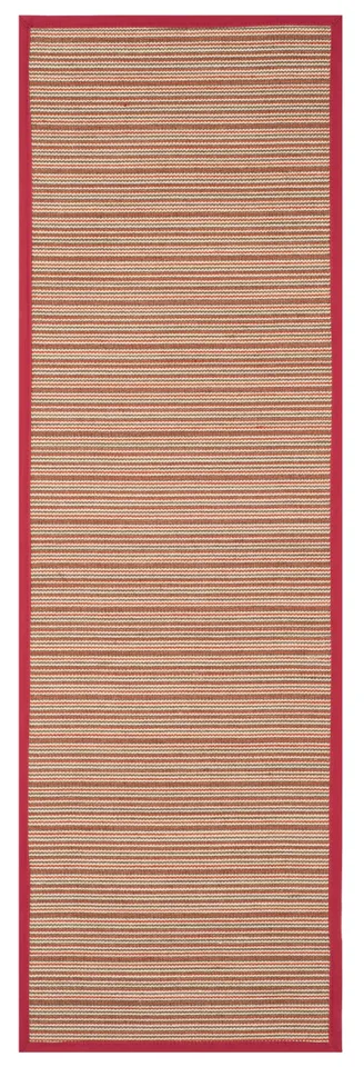 Arlo Home Woven Area Rug, NF132B, Brown/Red,  2' 6" X 8'