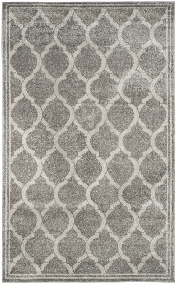 Arlo Home Indoor/Outdoor Woven Area Rug, AMT415C, Grey/Light Grey,  6' X 9'