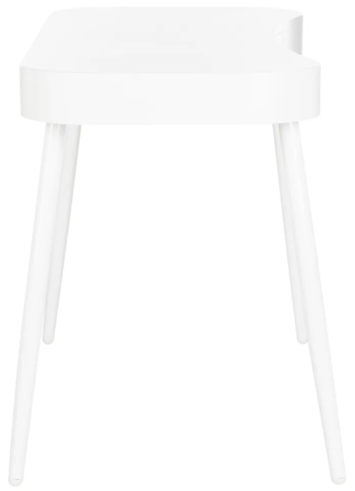 Madan Mid Century Scandinavian One Drawer Desk - White