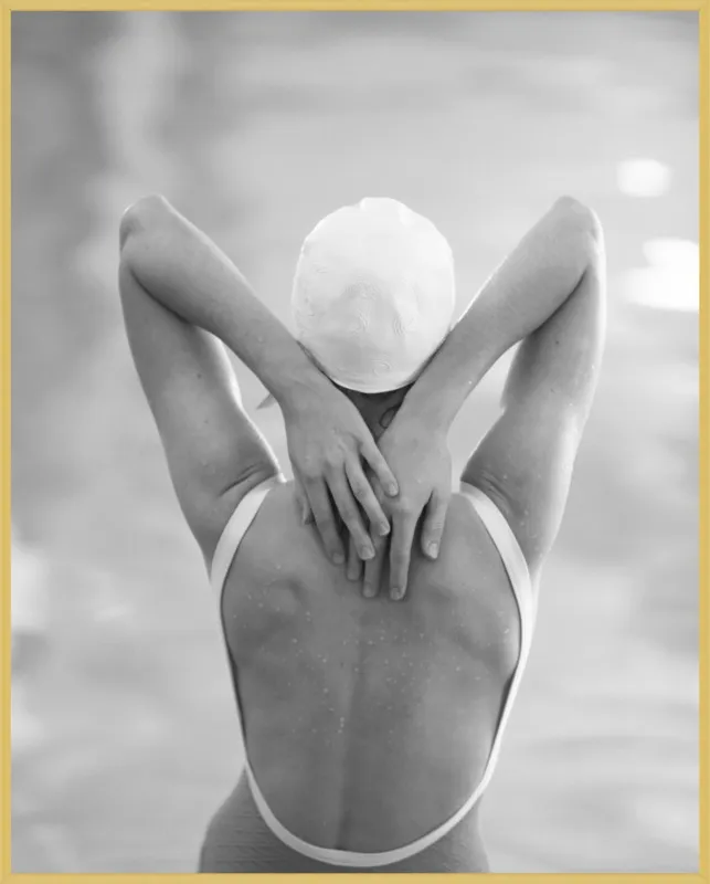 The Swimmer with a white  cap by Lucy Snowe for Artfully Walls