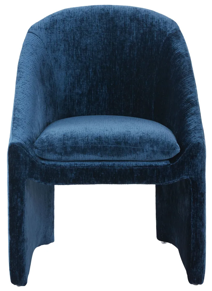 Safavieh Couture Kagan Chenille Dining Chair, Navy