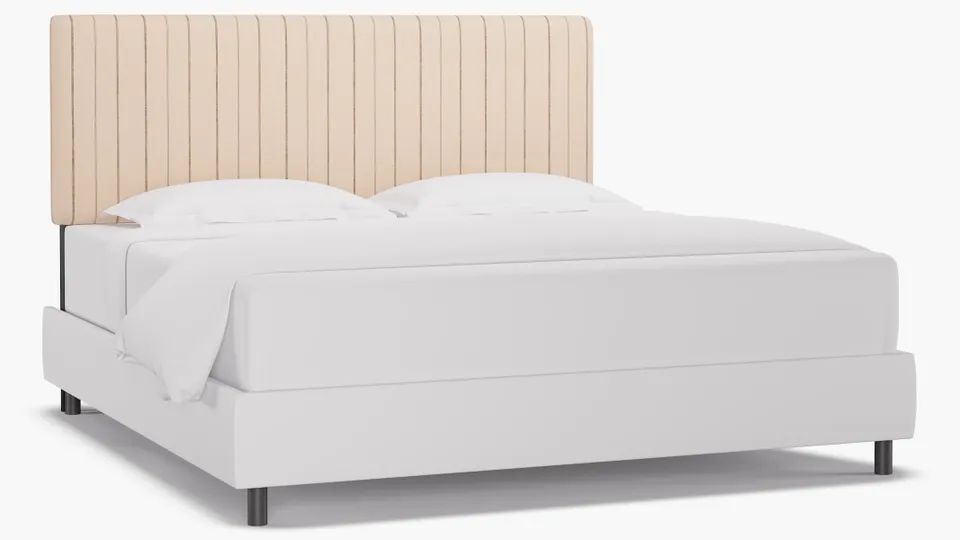 Square Back Headboard, Charcoal Fritz, King