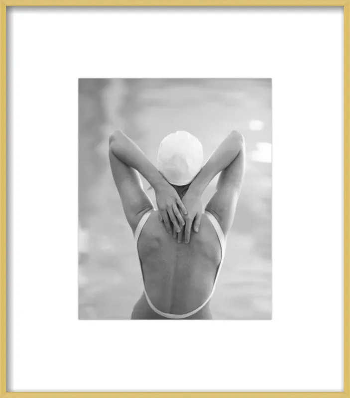 The Swimmer with a white  cap by Lucy Snowe for Artfully Walls