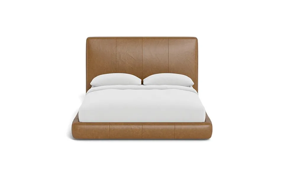 Kaleb Leather Upholstered Platform Bed
