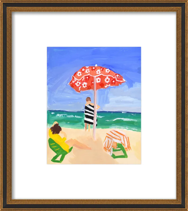 Italian Beach Umbrella by Jackie Mancuso for Artfully Walls
