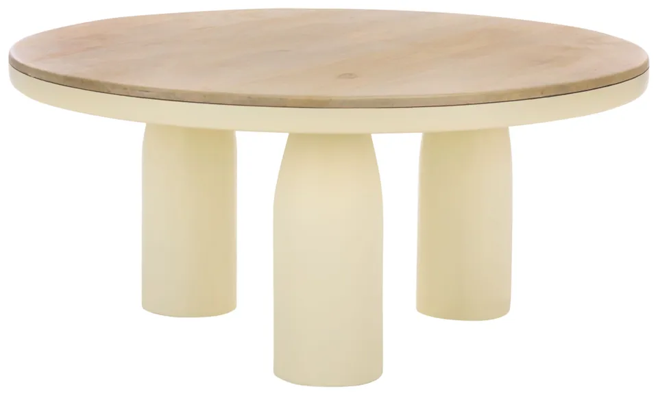 Veronica Lacquer Coffee Table - Natural / White