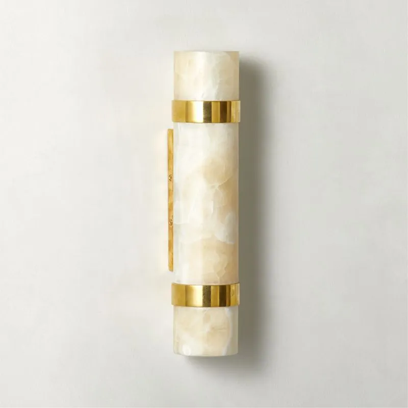 Natalia Onyx and Brass Wall Sconce Set of 2