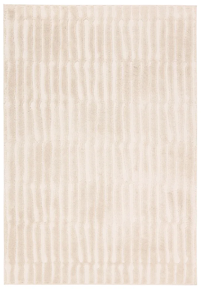 Nikki Chu by Terza CNU02 Striped Ivory Area Rug (6'7"x9'6")