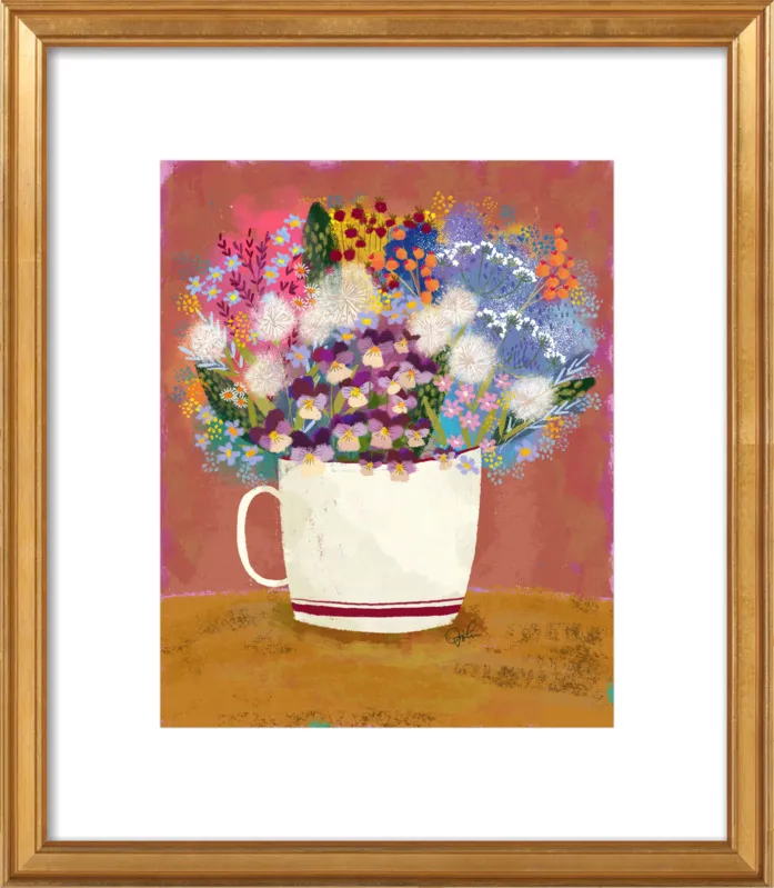 Violas in Russet by Joy Laforme for Artfully Walls