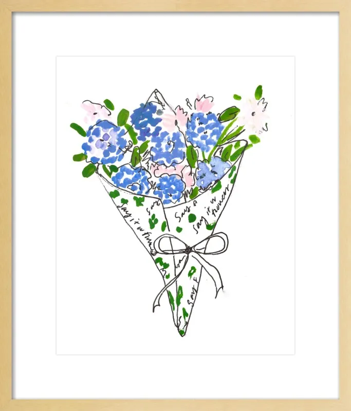 Bodega Flowers in Blue by Larsen McDowell for Artfully Walls