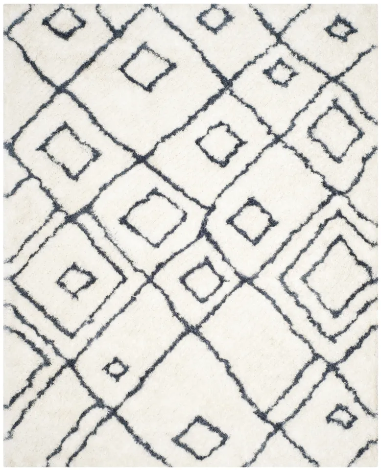 Arlo Home Hand Tufted Area Rug, SGT727K, Ivory/Blue,  8' X 10'
