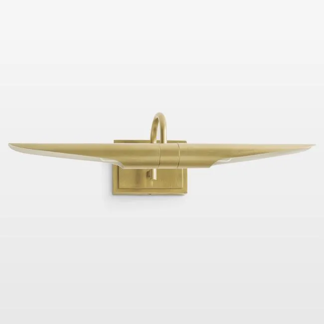 Redford Small Natural Brass Picture Light, 22"