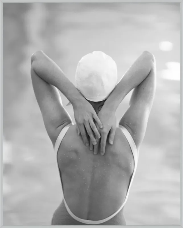 The Swimmer with a white  cap by Lucy Snowe for Artfully Walls