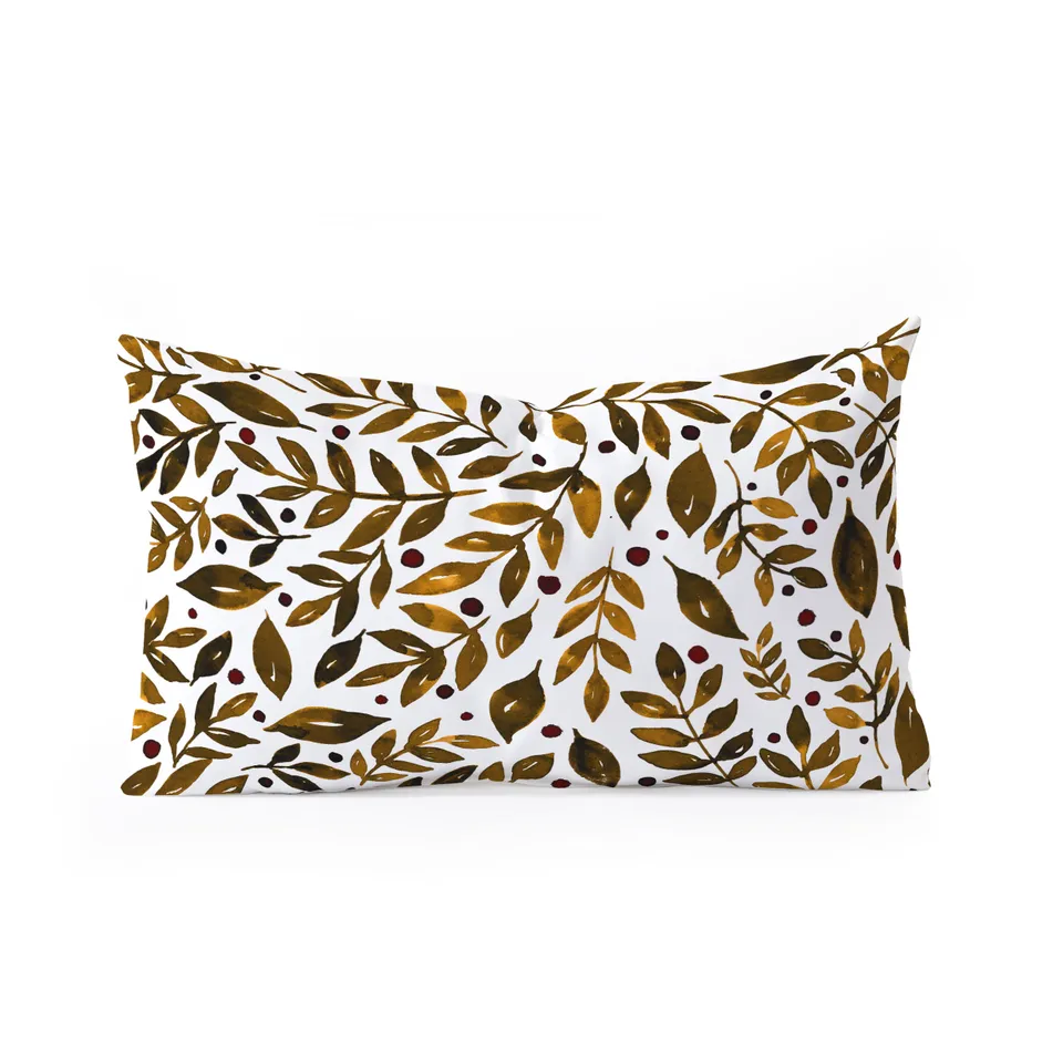 Autumn Branches by Angela Minca - Oblong Throw Pillow 26" x 16"