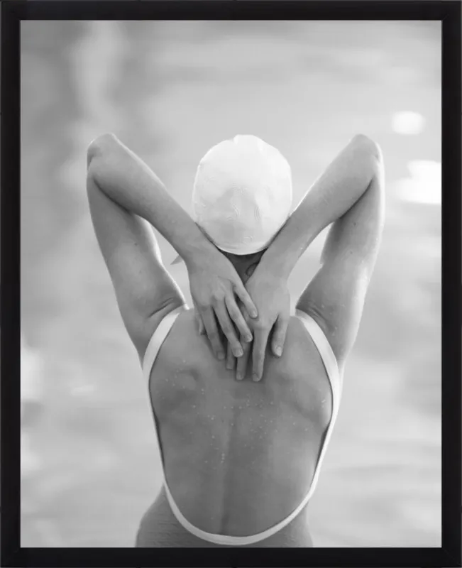 The Swimmer with a white  cap by Lucy Snowe for Artfully Walls