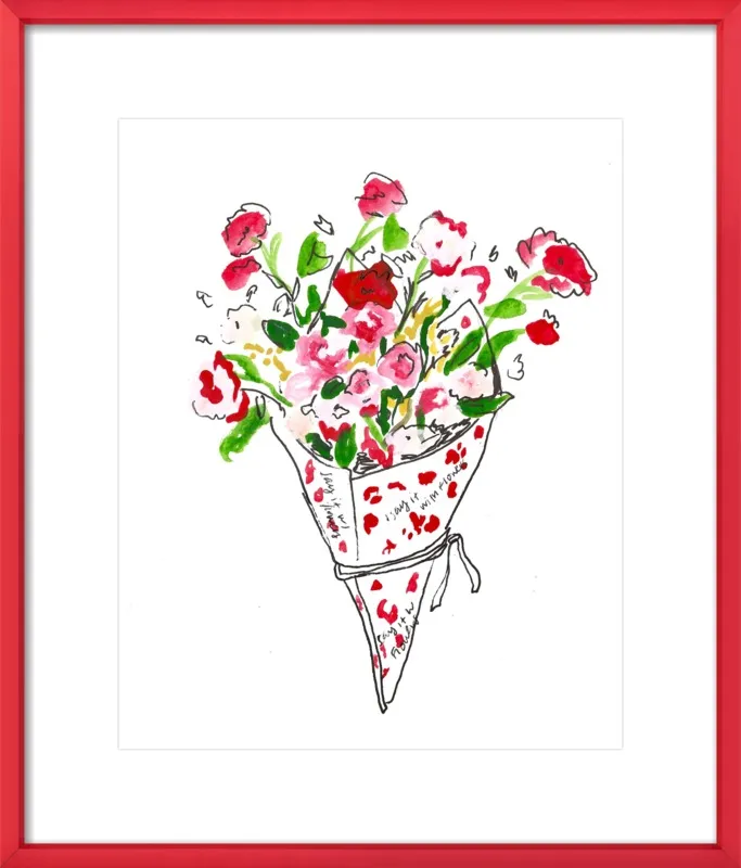Bodega Flowers in Pink and Red by Larsen McDowell for Artfully Walls