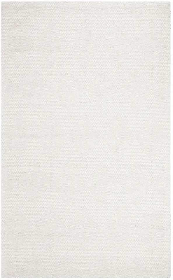Arlo Home Hand Loomed Area Rug, MRB304G, Silver/Ivory,  6' X 9'