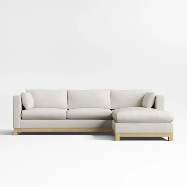 Pacific Wood Base 103" Reversible Chaise Lounge Sectional Sofa
