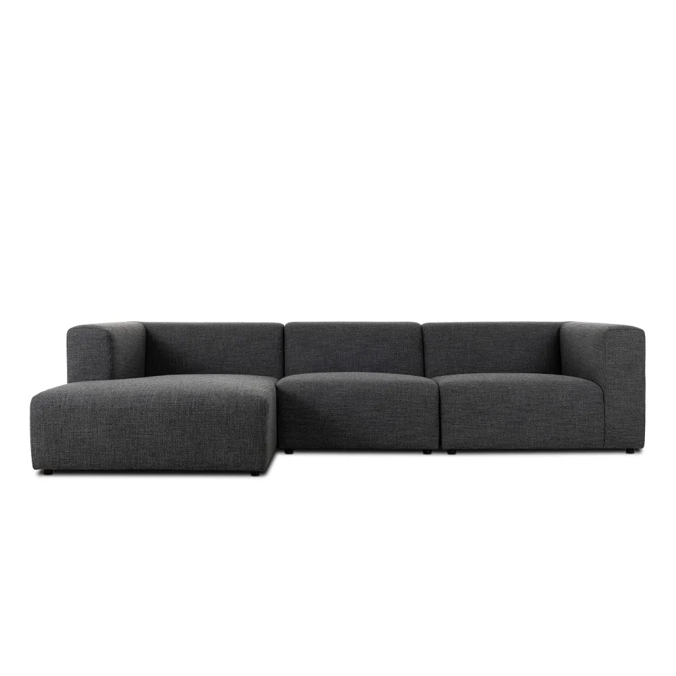 Lawndale 3 Piece Sectional - Saxon Charcoal
