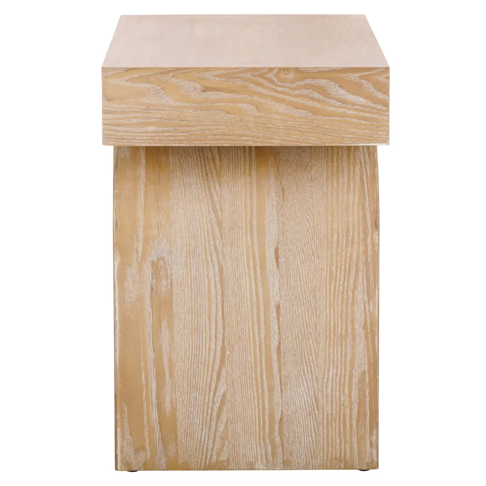Baraki End Table - Bleached White