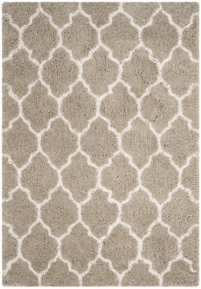 Arlo Home Hand Tufted Area Rug, SGT602C, Silver/Ivory,  4' X 6'
