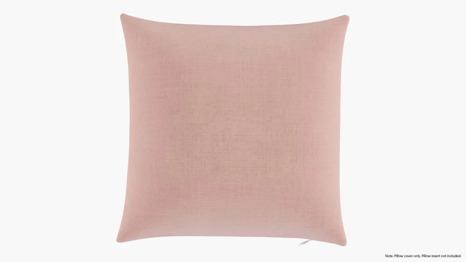 Throw Pillow Cover 18", Blush Everyday Linen, 18" x 18"