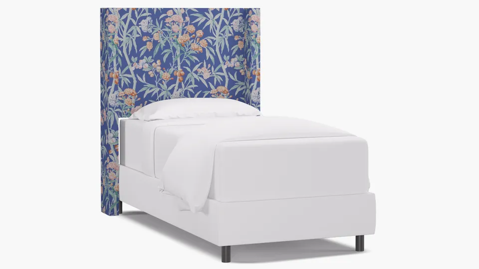 Modern Wingback Headboard, Lapis Lanai, Twin