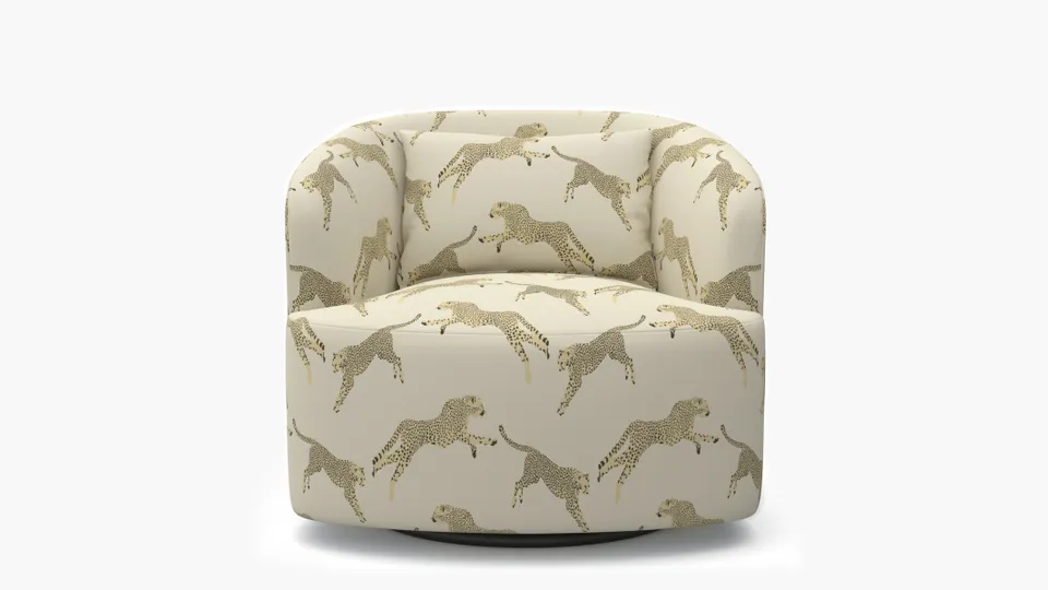 Deco Swivel Chair, Desert Cheetah
