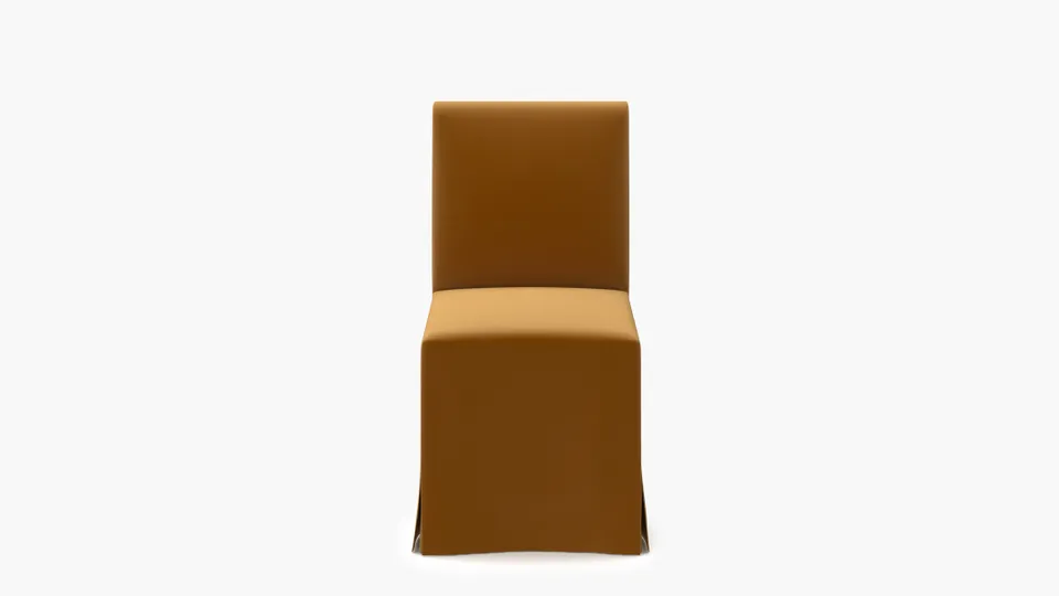 Slipcovered Signature Dining Chair, Marigold Performance Velvet