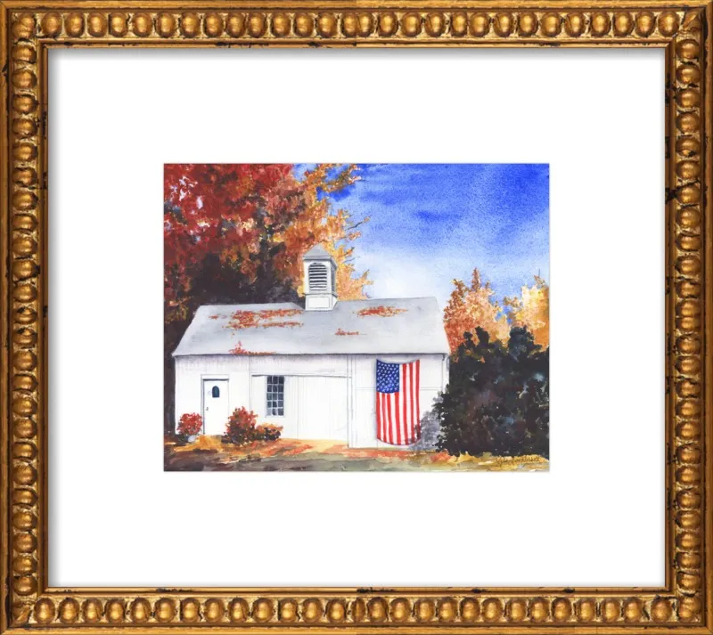 The Ross Barn in Fall by Lydia Marie Elizabeth for Artfully Walls