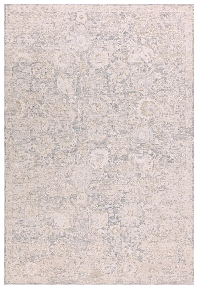 Twig ZAR02 Oriental Cream and Blue Area Rug (6'X9')