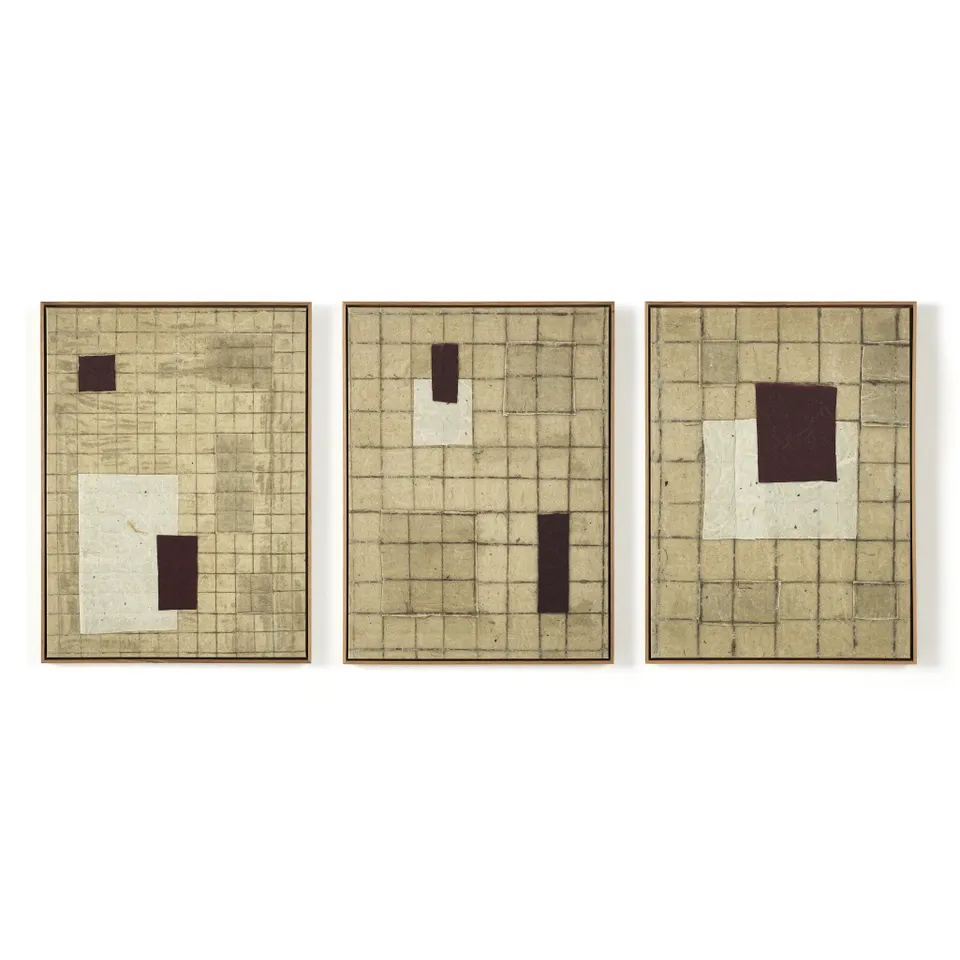Seoul Triptych by Jade Dacay - Vertical Grain White Oak Floater