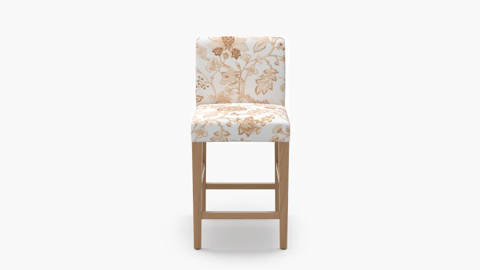 Signature Dining Counter Stool, Tawny La Vendee, Natural Square Tapered Leg