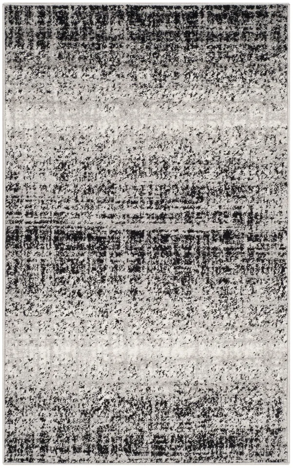 Arlo Home Woven Area Rug, ADR116A, Silver/Black,  4' X 6'