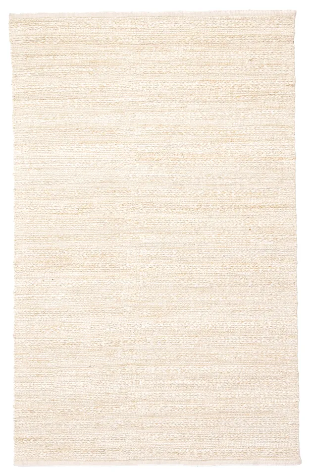 Canterbury Handmade Solid White/ Beige Area Rug (8'X10')